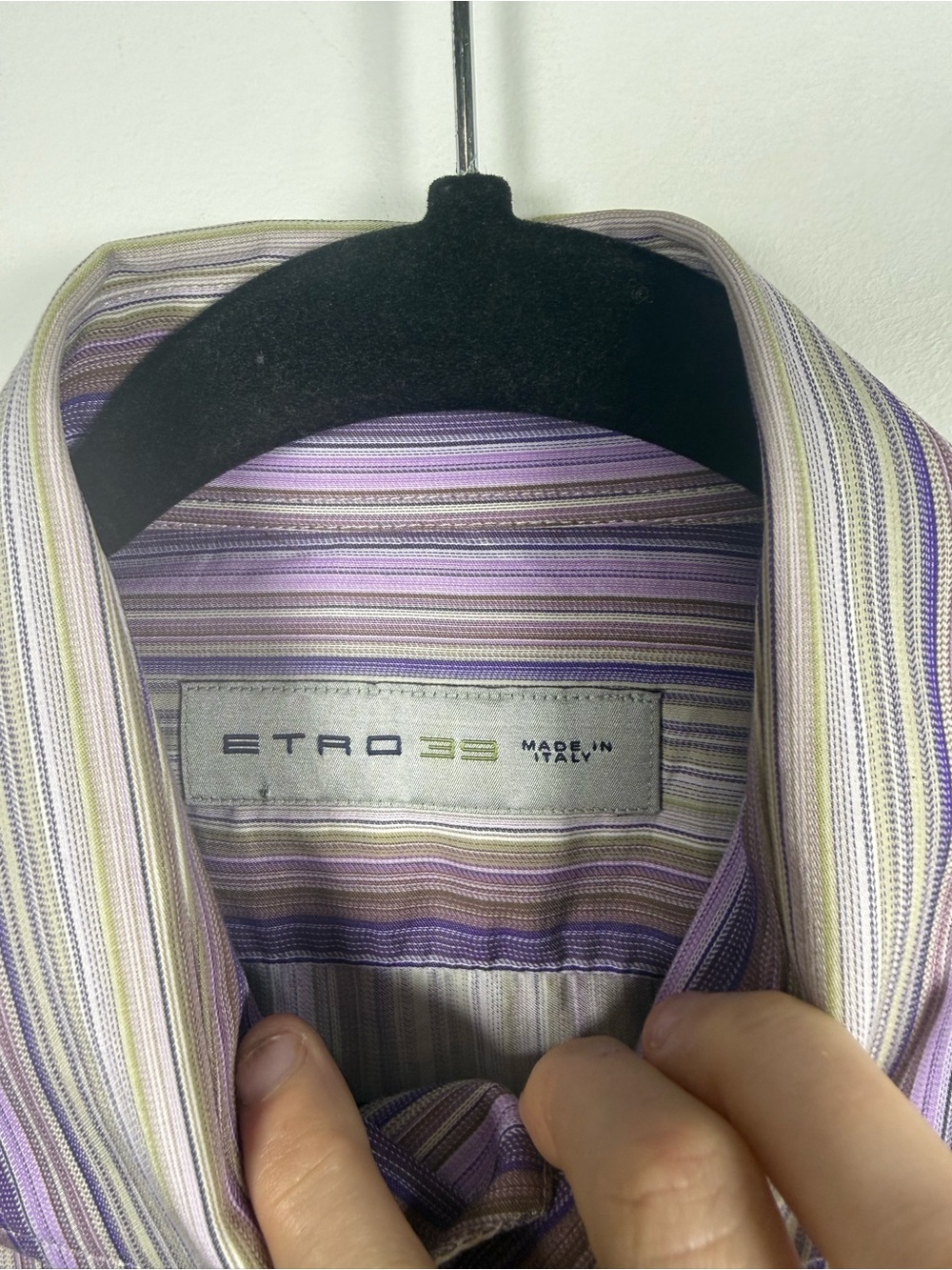 ETRO | Men’s Striped Purple Button Up Size 39 - Picture 2 of 5